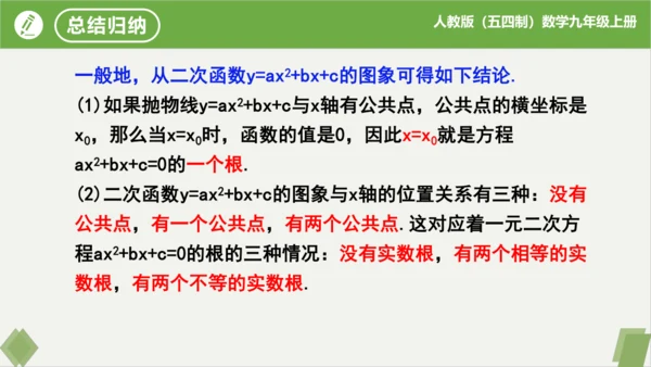 28.2二次函数与一元二次方程（同步课件）-九年级数学上册同步精品课堂（人教版五四制）