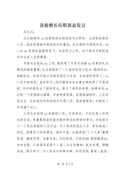 县检察长任职表态发言.docx