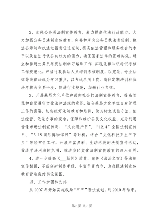 文广局五五普法规划.docx