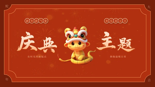 深红色喜庆元旦迎新年活动策划PPT模板