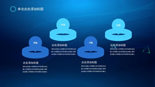 蓝色科技风教育教学PPT模板