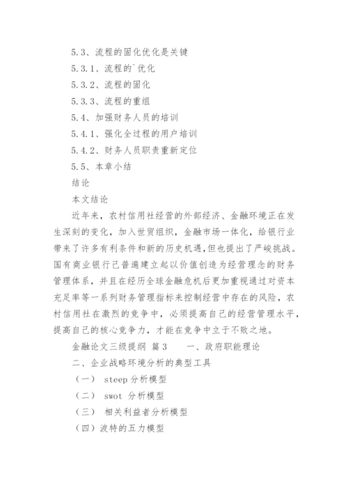 金融论文三级提纲.docx