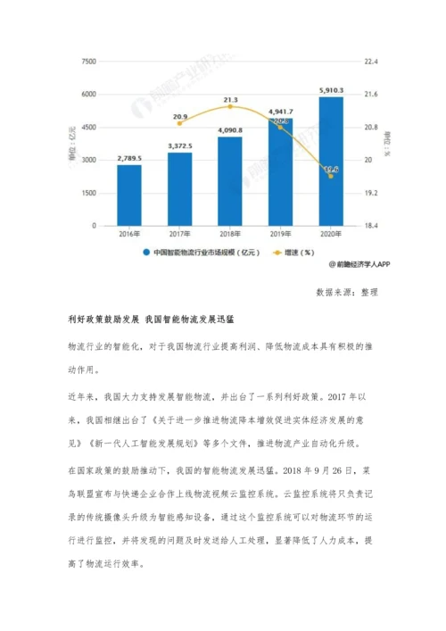 中国智能物流行业发展现状分析-利好政策出台推动迅猛发展.docx