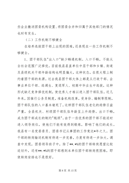 关于共青团干部队伍建设的调研材料.docx