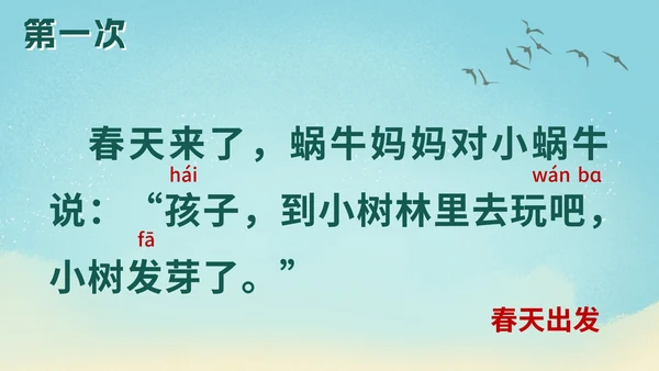 一年级上册第十四课小蜗牛PPT模板