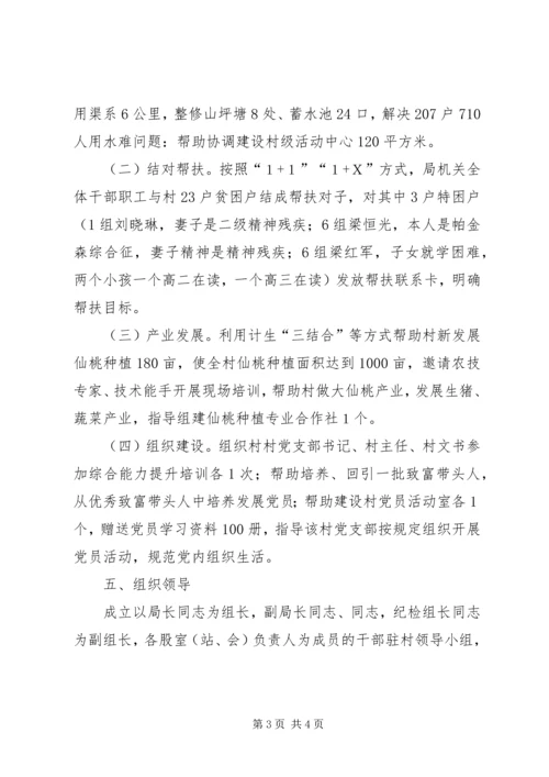 干部驻村帮扶工作规划方案.docx