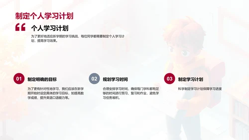 初二学期学习报告PPT模板