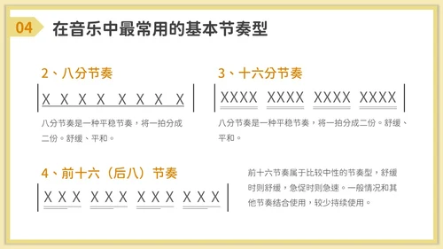 卡通风音乐课堂的节奏训练PPT模板