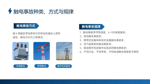 蓝色商务实拍高压电工安全培训ppt安全管理