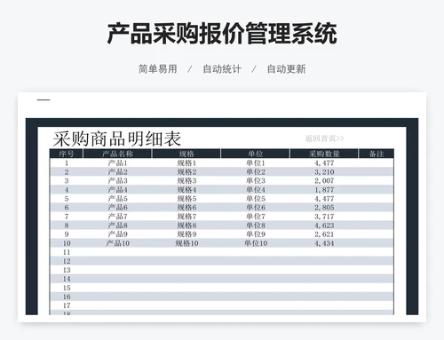 产品采购报价管理系统