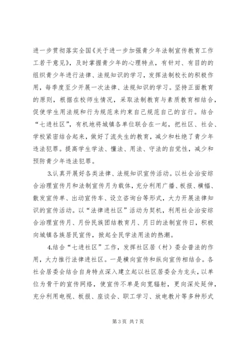 镇普法依法治理工作实施方案.docx