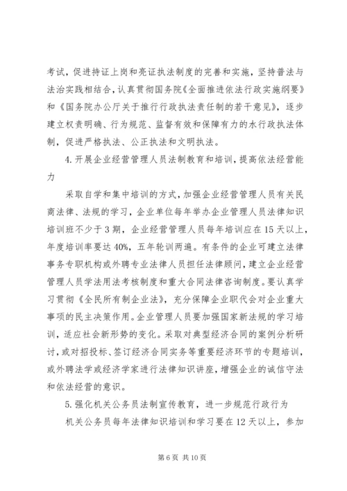 水利河务局五五普法规划 (2).docx