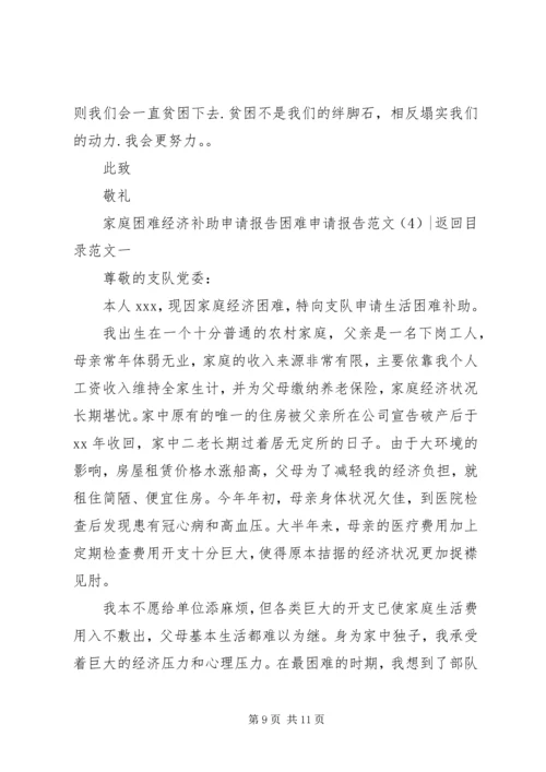 困难申请报告范文4篇.docx