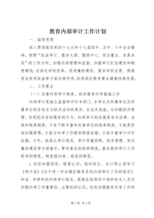 教育内部审计工作计划.docx