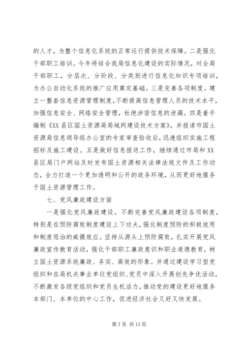 国土管理重点工作汇报.docx