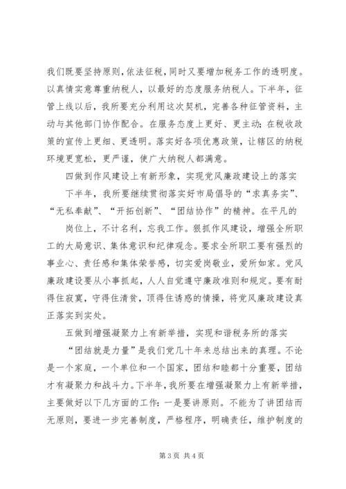 税务所下半年工作安排 (3).docx