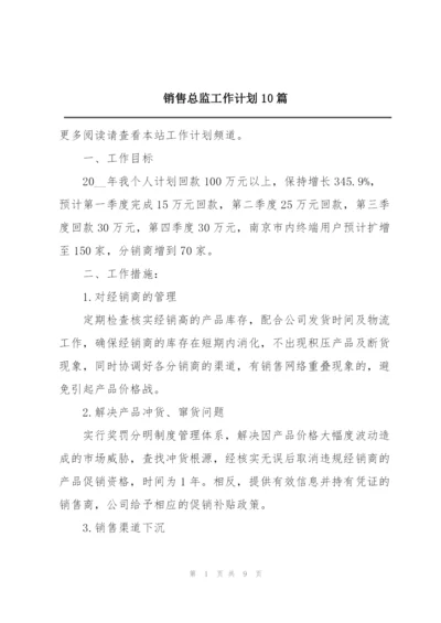 销售总监工作计划10篇.docx