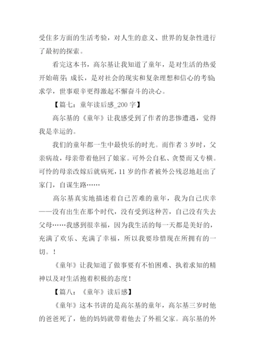 高尔基读后感200字.docx