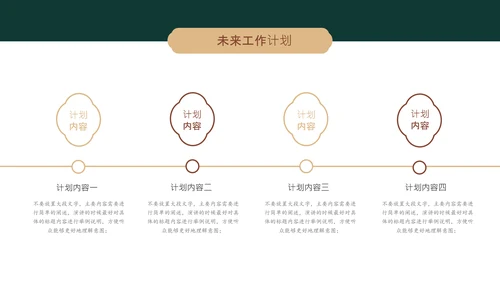墨绿色简约中国风人资行政工作总结PPT主题