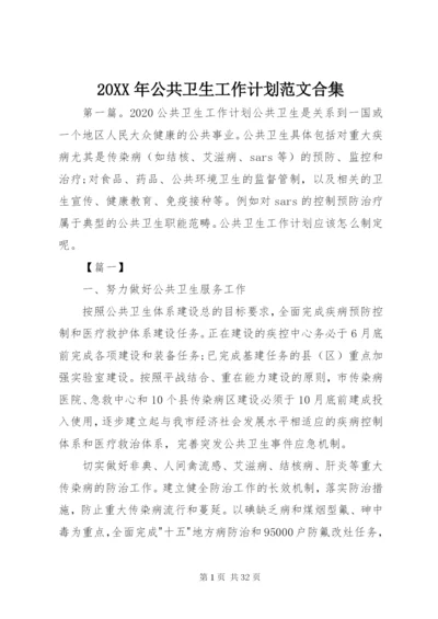 某年公共卫生工作计划范文合集.docx