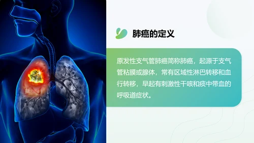 多边形渐变色简约风肺癌化疗病人护理查房PPT