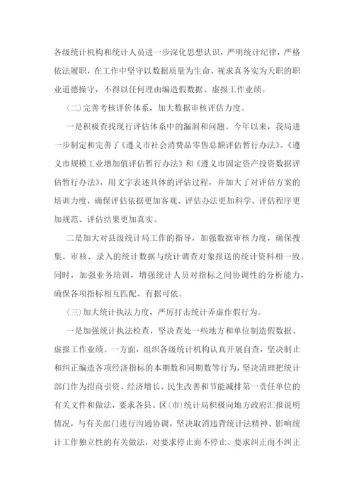 开展防范和惩戒统计造假、弄虚作假自查自纠工作总结报告5篇.docx