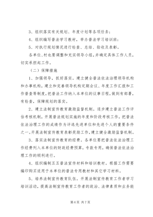 乡镇某年六五普法工作计划.docx