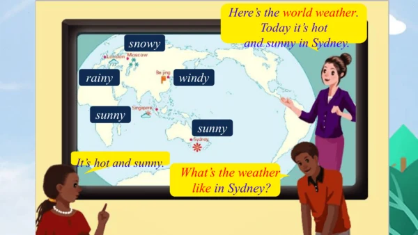 Unit3 Weather PartB Let’s learn & Let’s play 课件（共5