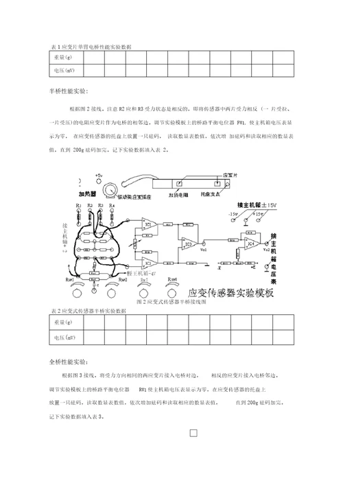 金属箔式应变片单臂、半桥、全桥性能比较实验