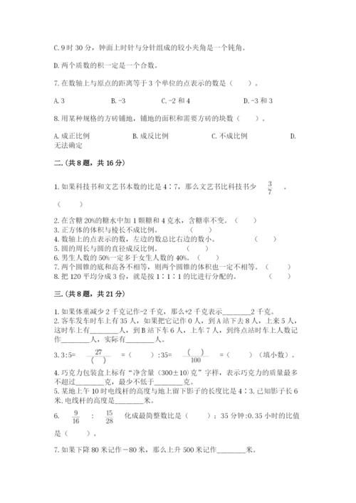 苏教版数学六年级下册试题期末模拟检测卷【能力提升】.docx