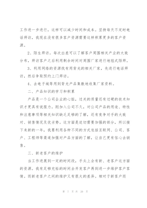 销售个人工作计划范文10篇.docx