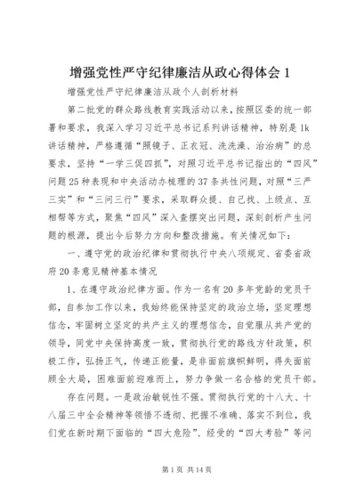 增强党性严守纪律廉洁从政心得体会1_1.docx