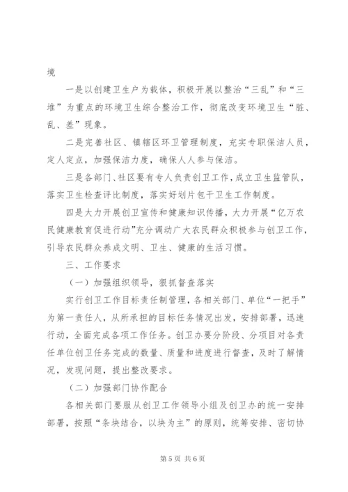 XX年创建国家卫生乡镇工作计划.docx
