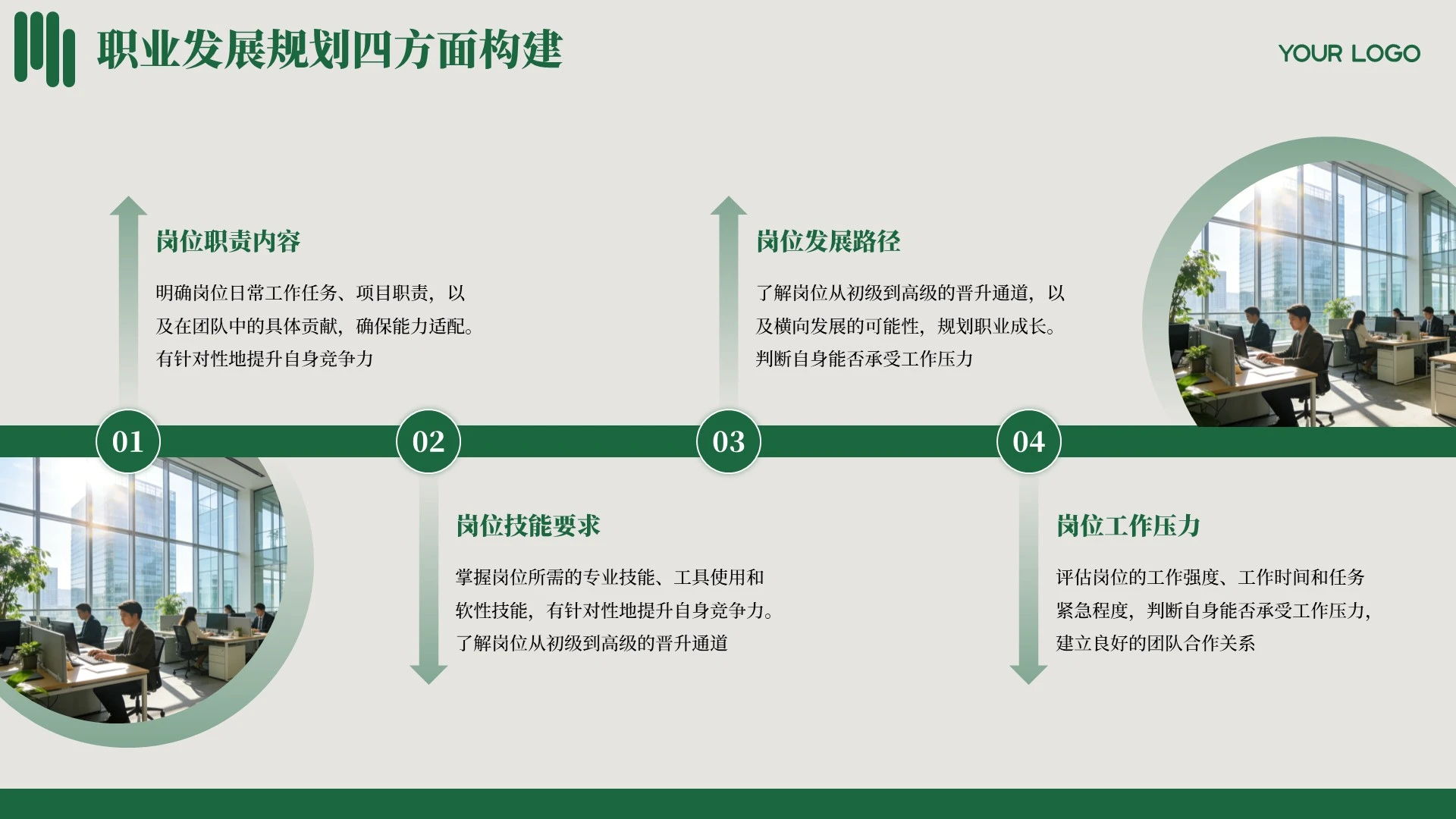 绿色商务职业规划PPT单页