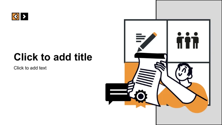 橙色插画风班长竞选