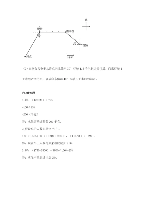 小学数学六年级上册期末考试试卷精品有答案.docx