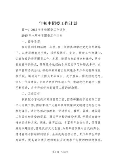 年初中团委工作计划.docx