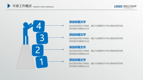 商务蓝微立体质感商务通用PPT
