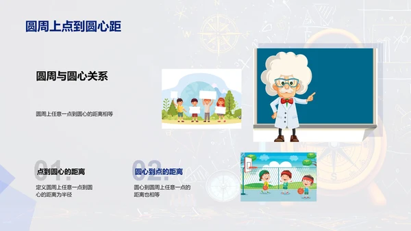 初中数学圆形知识讲解PPT模板
