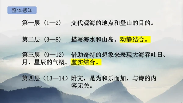 部编版语文七年级上册第一单元 4 观沧海 课件(共33张PPT)