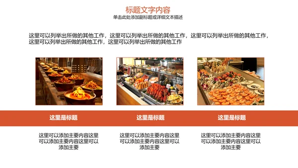 饮食餐厅自助餐美食动态ppt模板