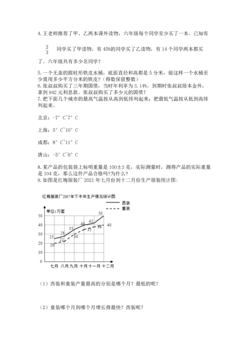 六年级小升初数学应用题50道精品（突破训练）.docx