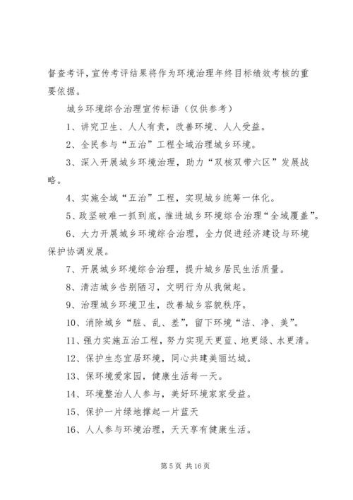 人居环境综合整治宣传方案五篇.docx