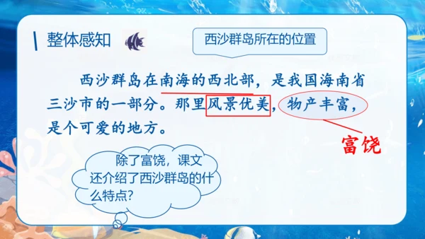 第18课《富饶的西沙群岛》课件