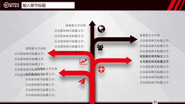 顺丰速运快递通用PPT模板