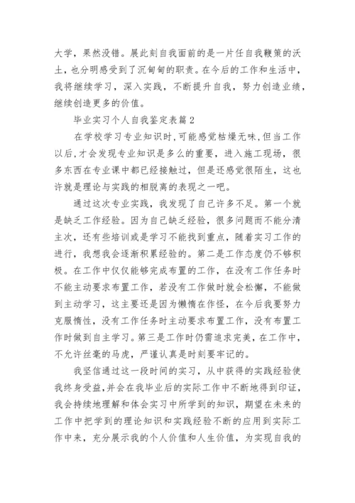 毕业实习个人自我鉴定表8篇.docx