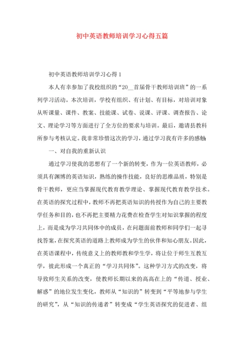 初中英语教师培训学习心得五篇.docx