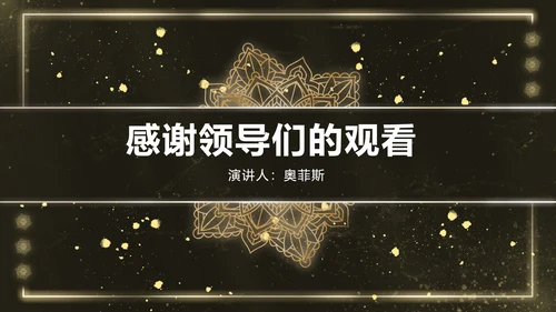 黑金雪花奢华风PPT模板