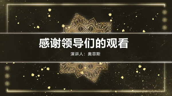 黑金雪花奢华风PPT模板