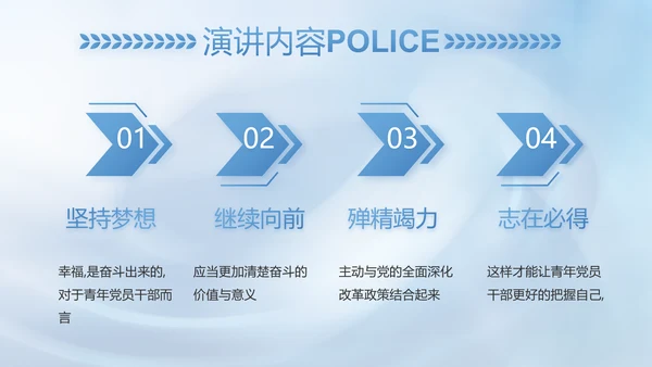 蓝色司法公安警察年年终总结PPT